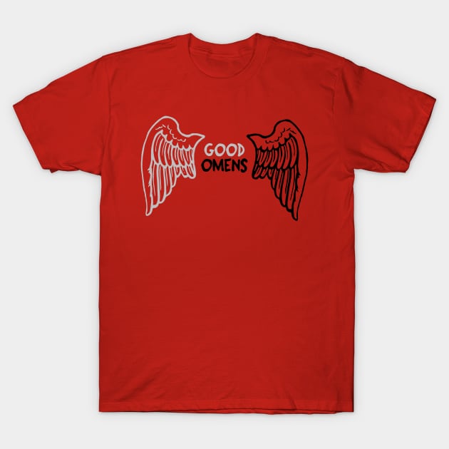 Good Omens Wings T-Shirt by kalush club